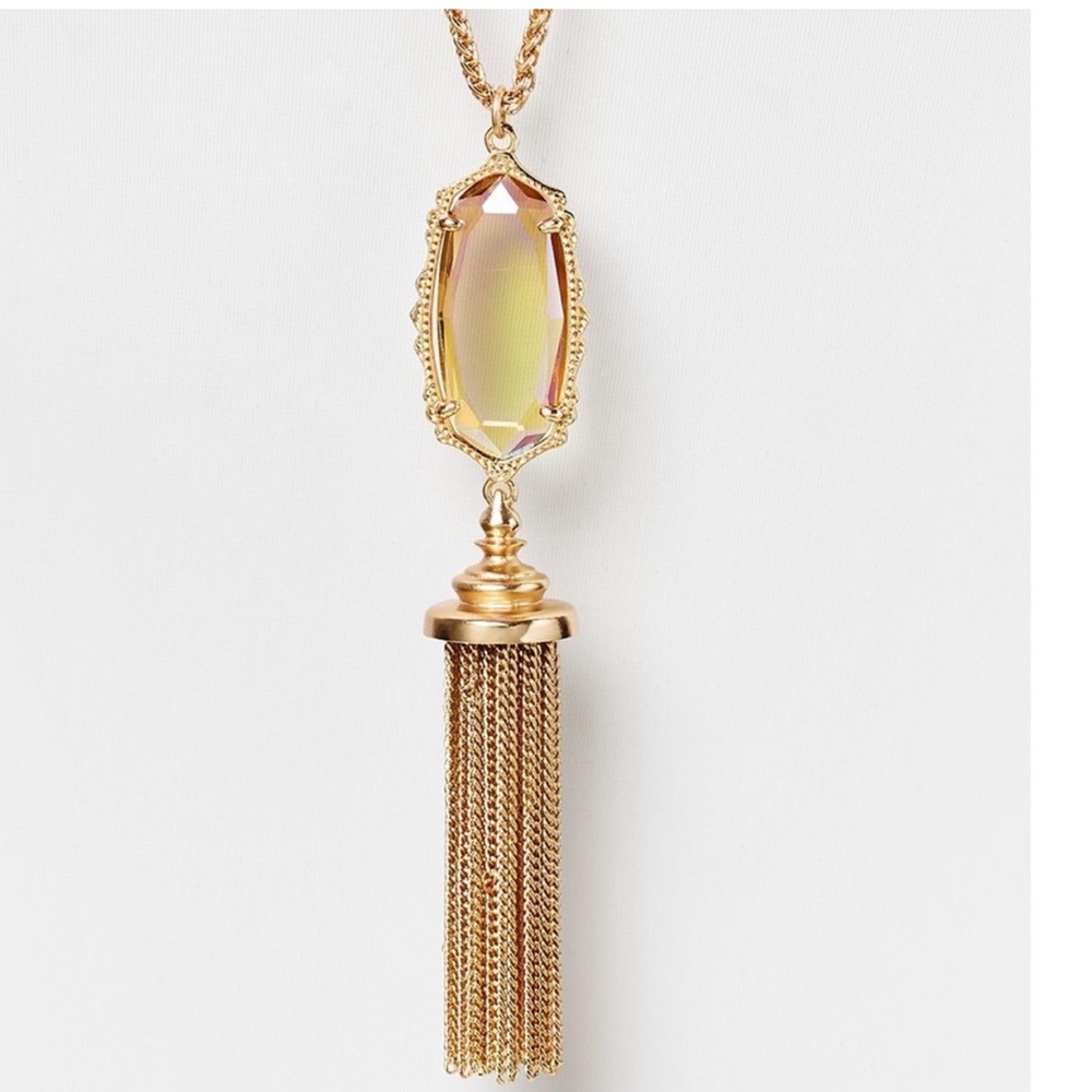 Kendra scott everly necklace peach iridescent